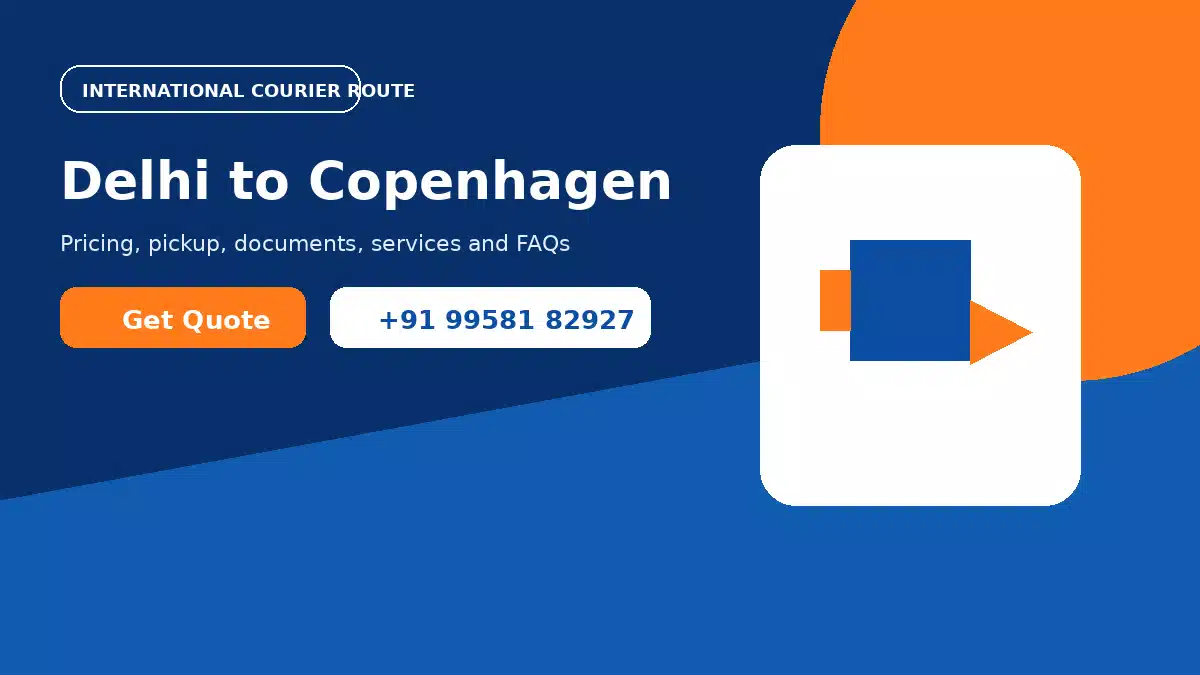 Courier service from Delhi to Copenhagen