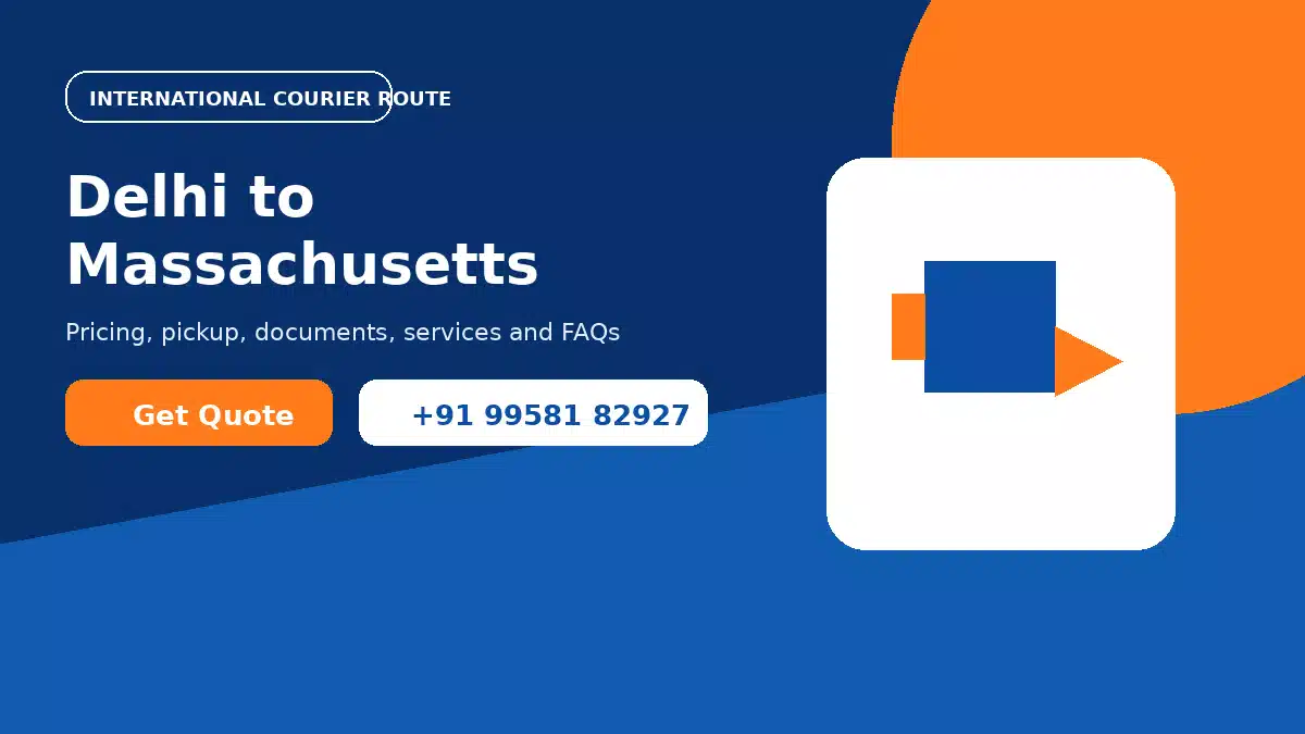 Courier service from Delhi to Massachusetts