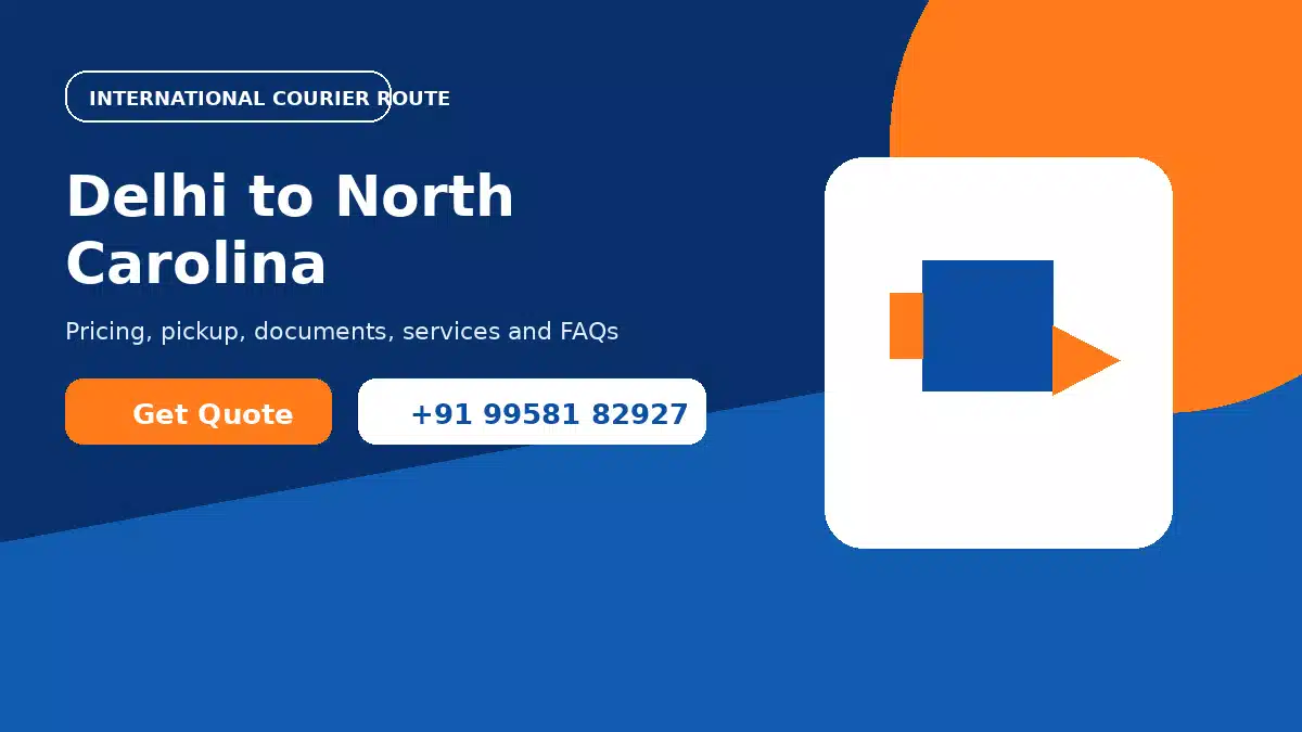 Courier service from Delhi to North Carolina