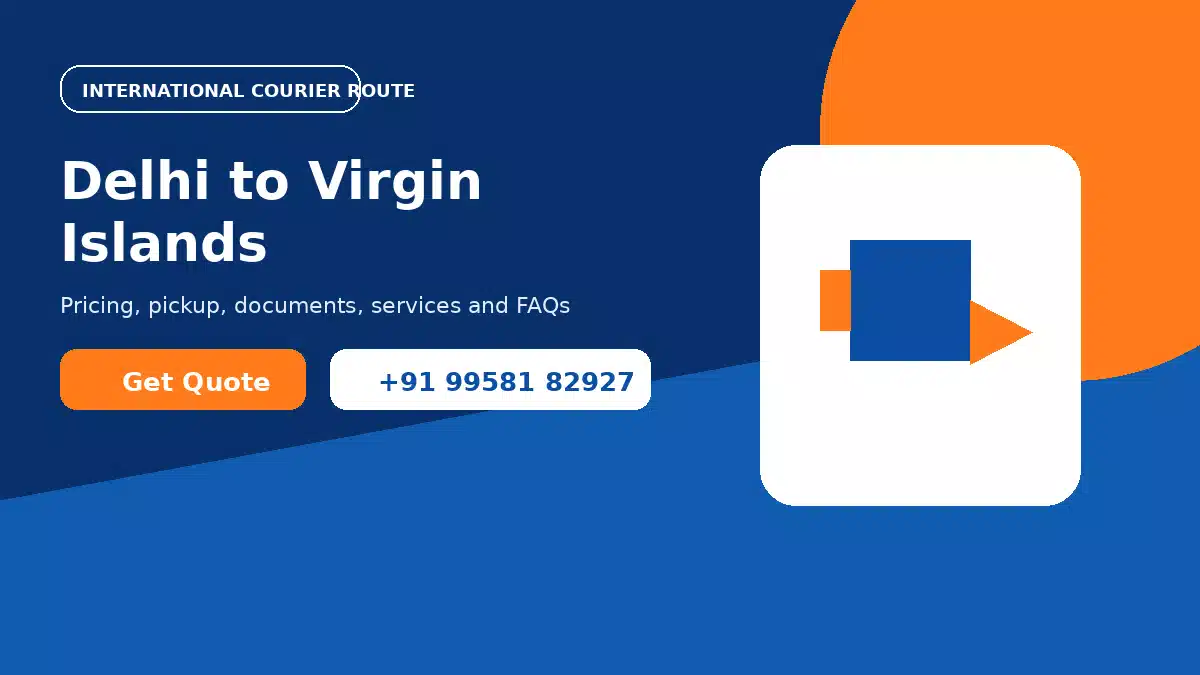 Courier service from Delhi to Virgin Islands