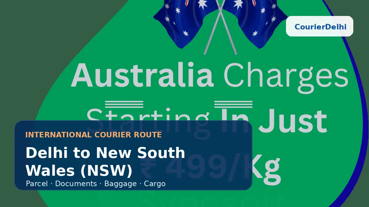 Courier service from Delhi to New South Wales (NSW)