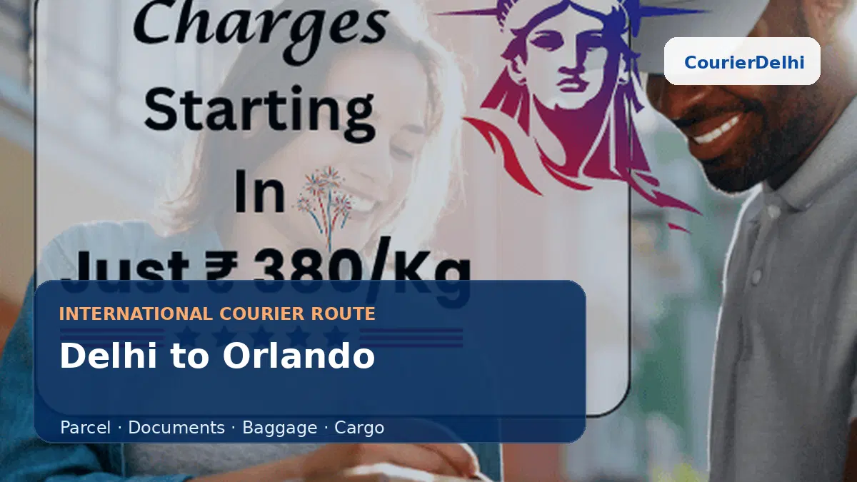 Courier service from Delhi to Orlando