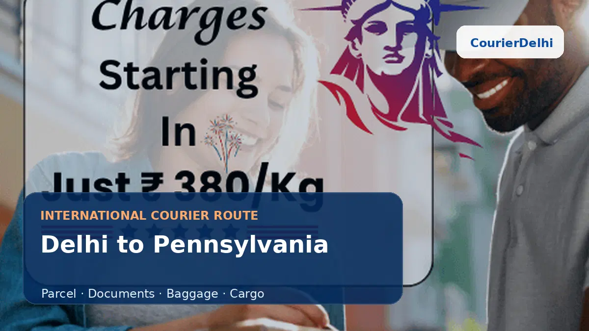 Courier service from Delhi to Pennsylvania