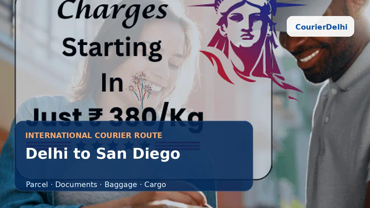 Courier service from Delhi to San Diego