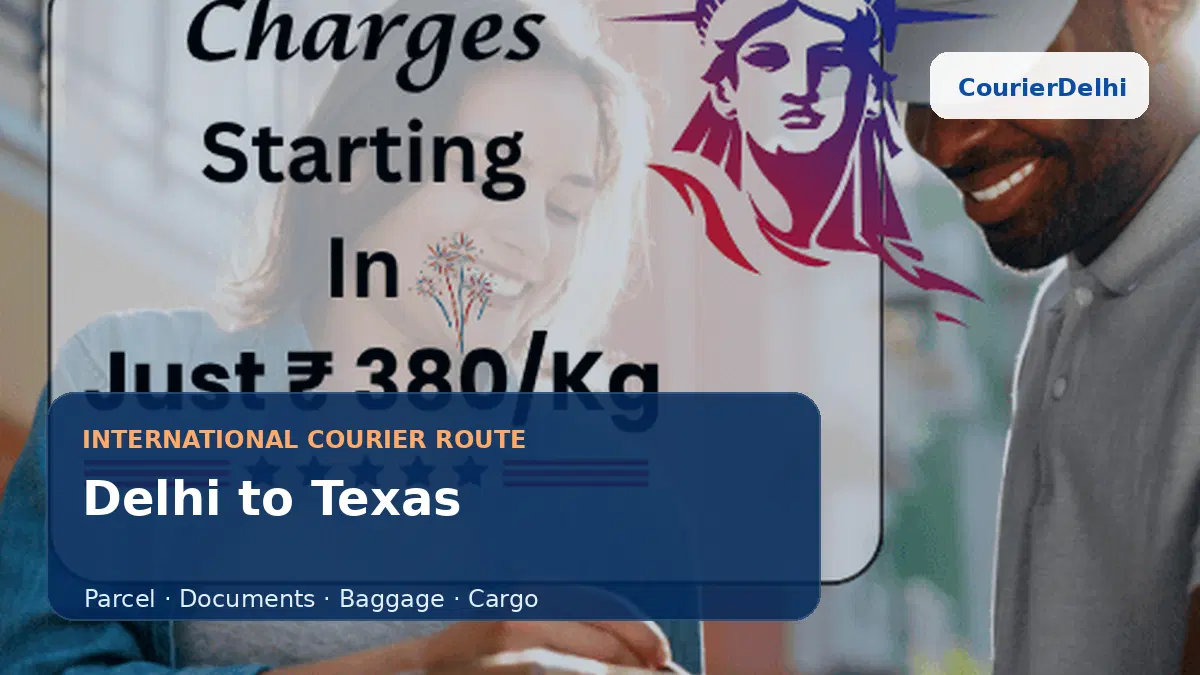 Courier service from Delhi to Texas